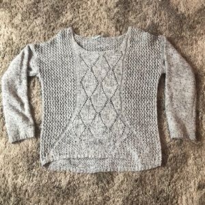 Gray knit sweater